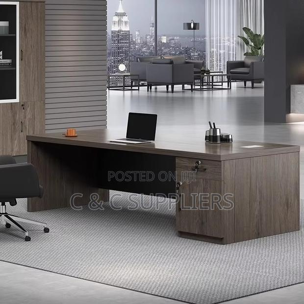 Office Tables; Modern Large Single Office Desk - 160cm - thumbnail 3