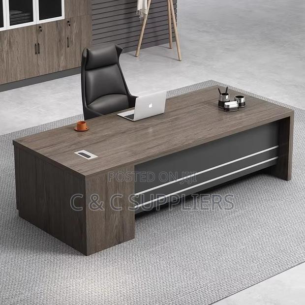 Office Tables; Modern Large Single Office Desk - 160cm - thumbnail 4