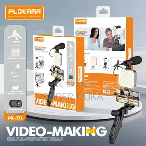 Plokama Pk-771 Vlogging Kit: Led Light, Mic, Tripod Remote