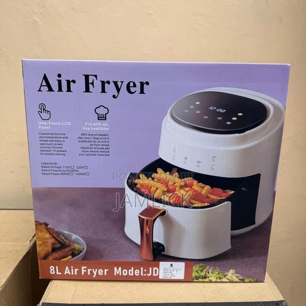 8l Nunix Air Fryer – Black –Ab