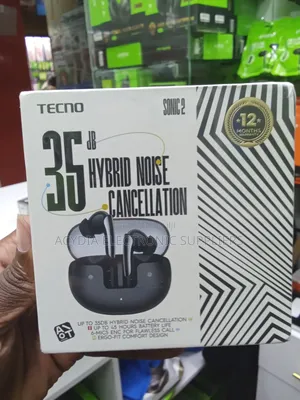 Tecno Sonic 2 35db Hybrid Anc 45 Hours Long Playtime Earbuds