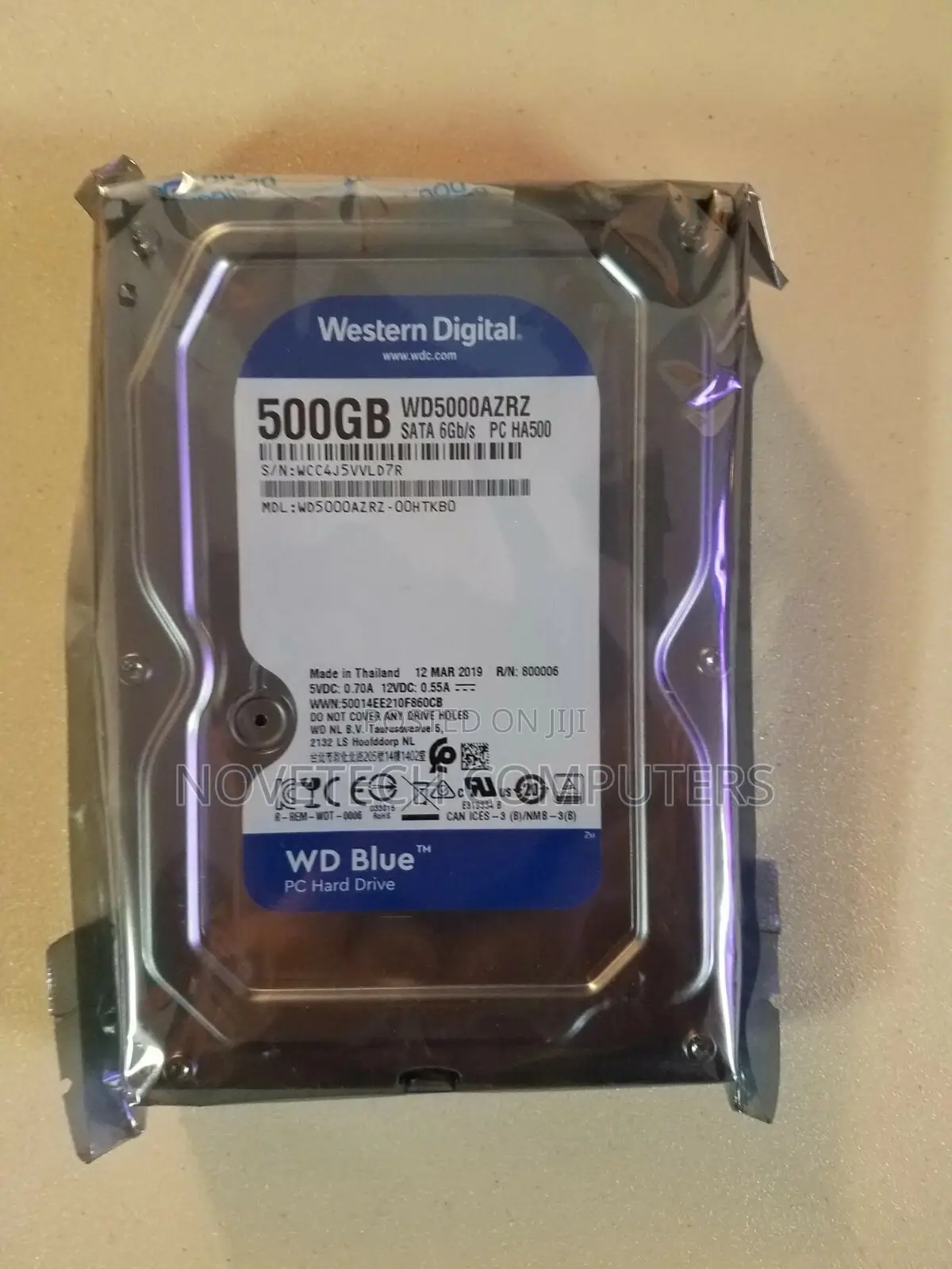Wd Blue 500 Gb 3.5 Inch Sata 6 GBS 5400 RPM 64 Mb Cache Pc Hard Drive