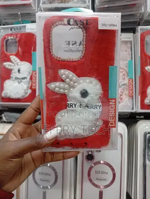 Plush Phone Case Features a Fluffy White Rabbit