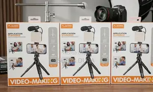 Plokama Pk-773 4-in-1 Vlogging Kit With Mic, Led Light Tripod
