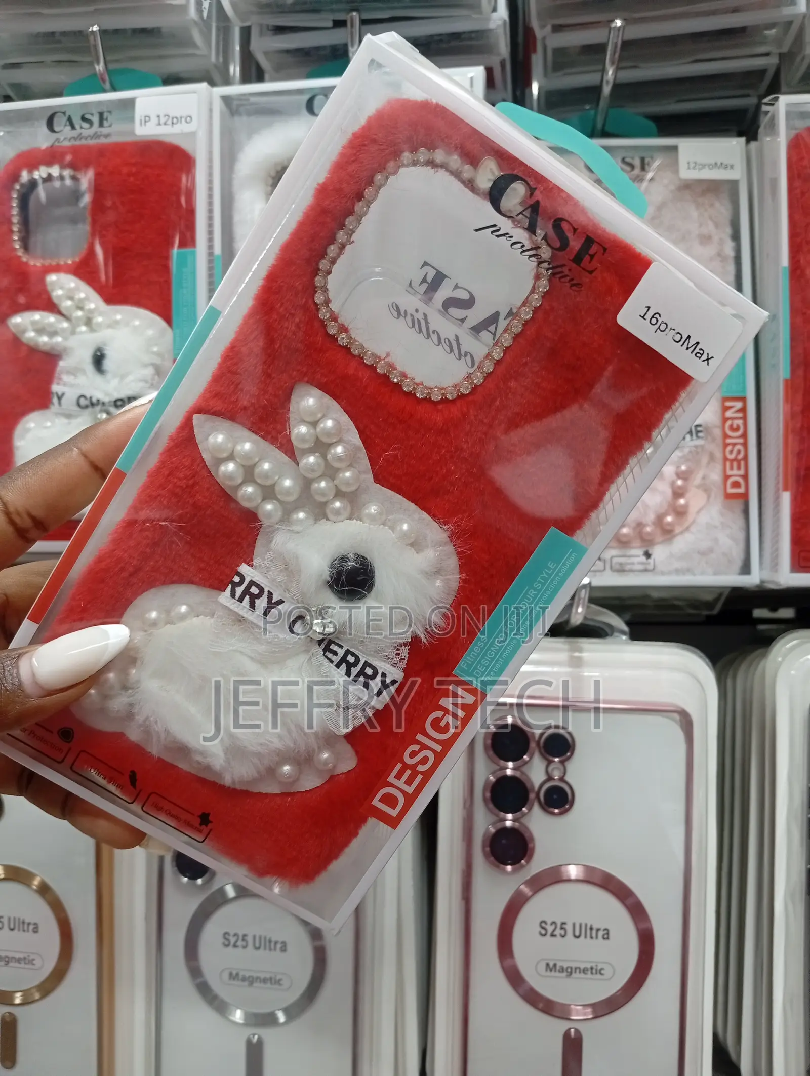 Plush Phone Case Features a Fluffy White Rabbit