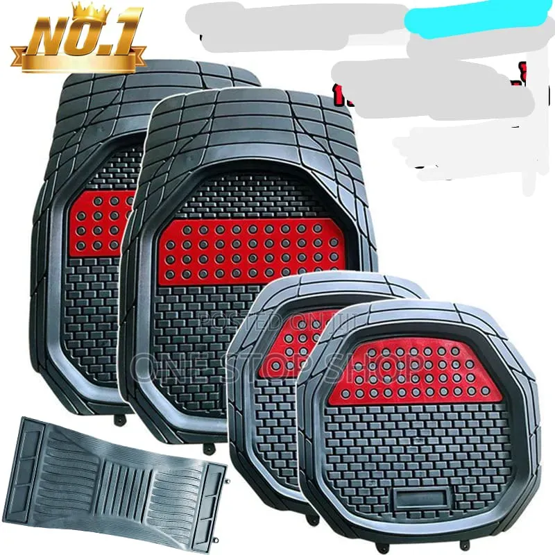 Black _Red Universal Heavy Duty Car Floor Mats