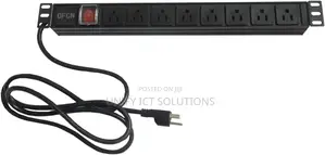 MTN 8 -Way Uk Plug Pdu Bkack