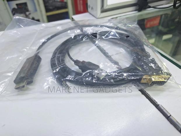 Vga to Hdmi Cable 1.8m Powered by Usb With Audio Jack