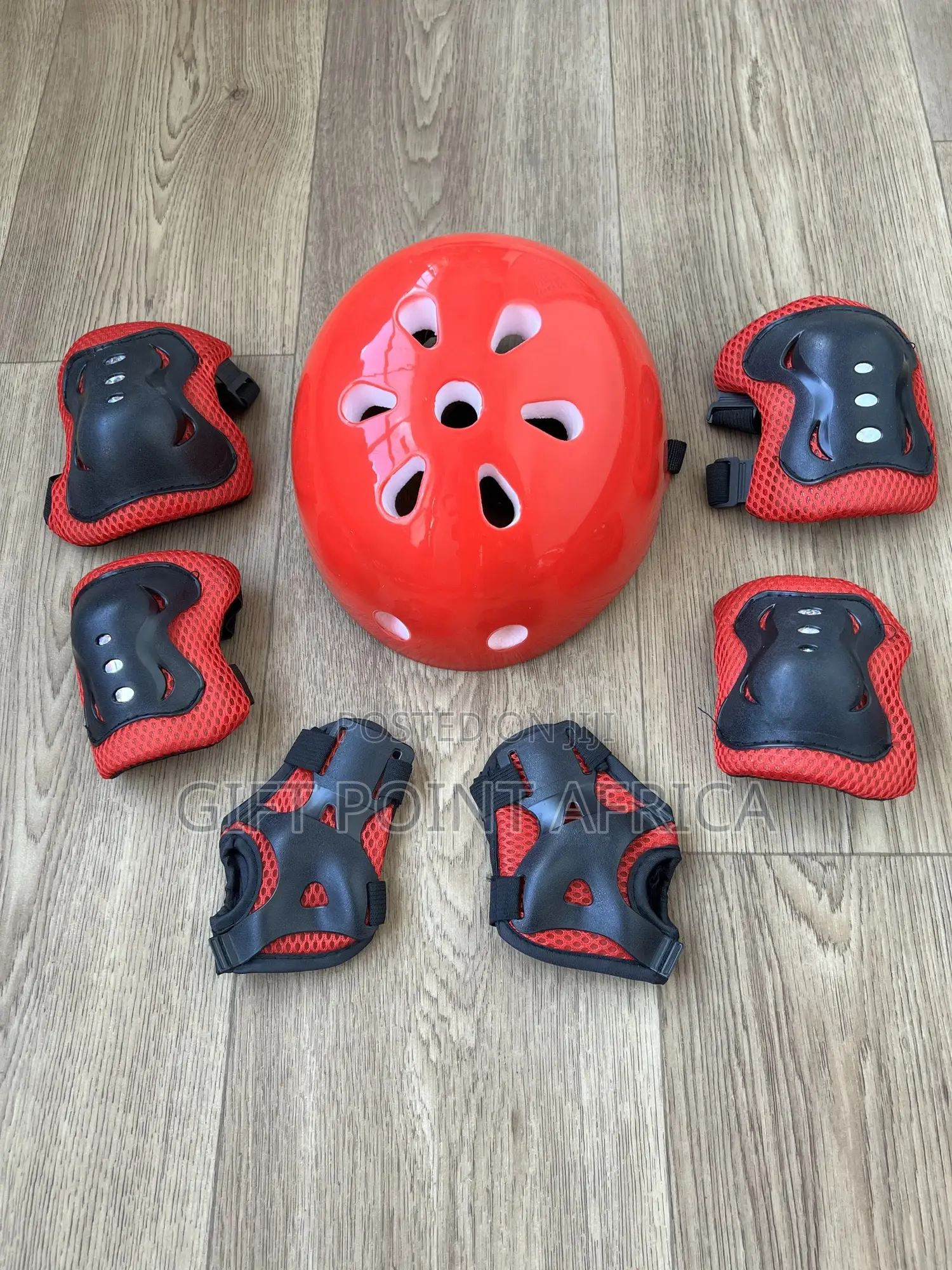 Red 7 in 1 Protective Gears for Kids(Helmet Guards)