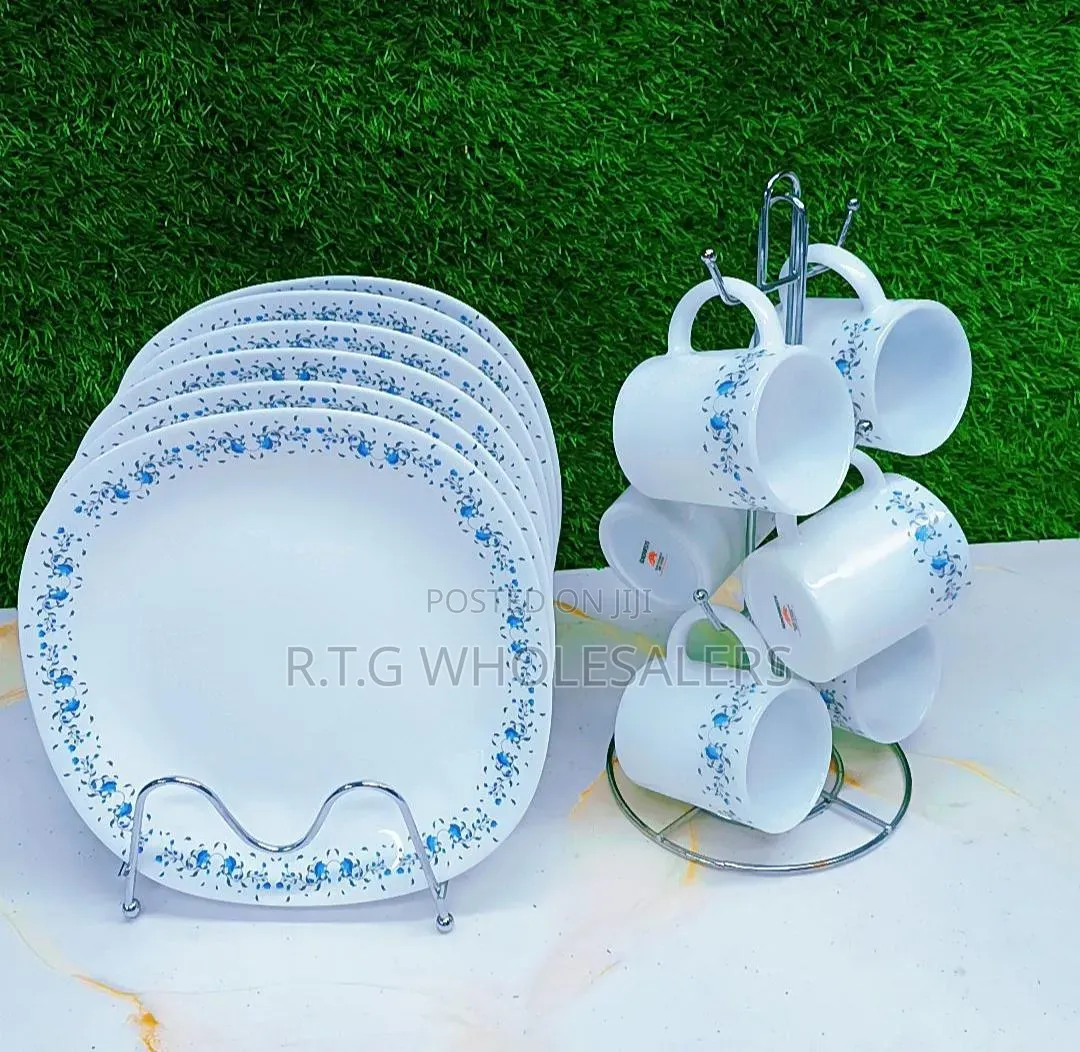 12pcs Breakfast Set (6 Plates + 6 Tea Cups)
