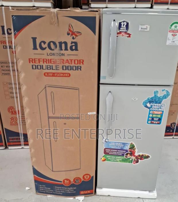 Icona 138 Litres Double Door Refrigerator With Handle