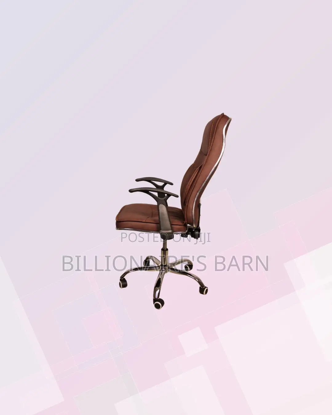 Ergonomic Executive Leather Chair Padded Armrest Adjustable