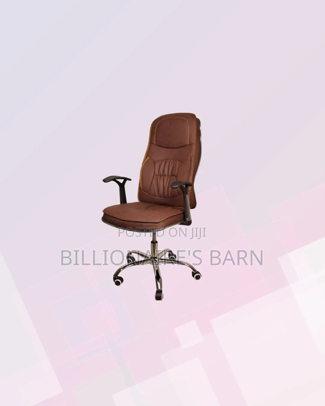Ergonomic Executive Leather Chair Padded Armrest Adjustable