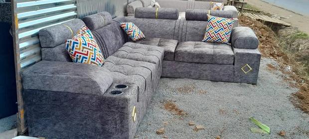 5 Seater Sofa With Cup Holders - Free Delivery.