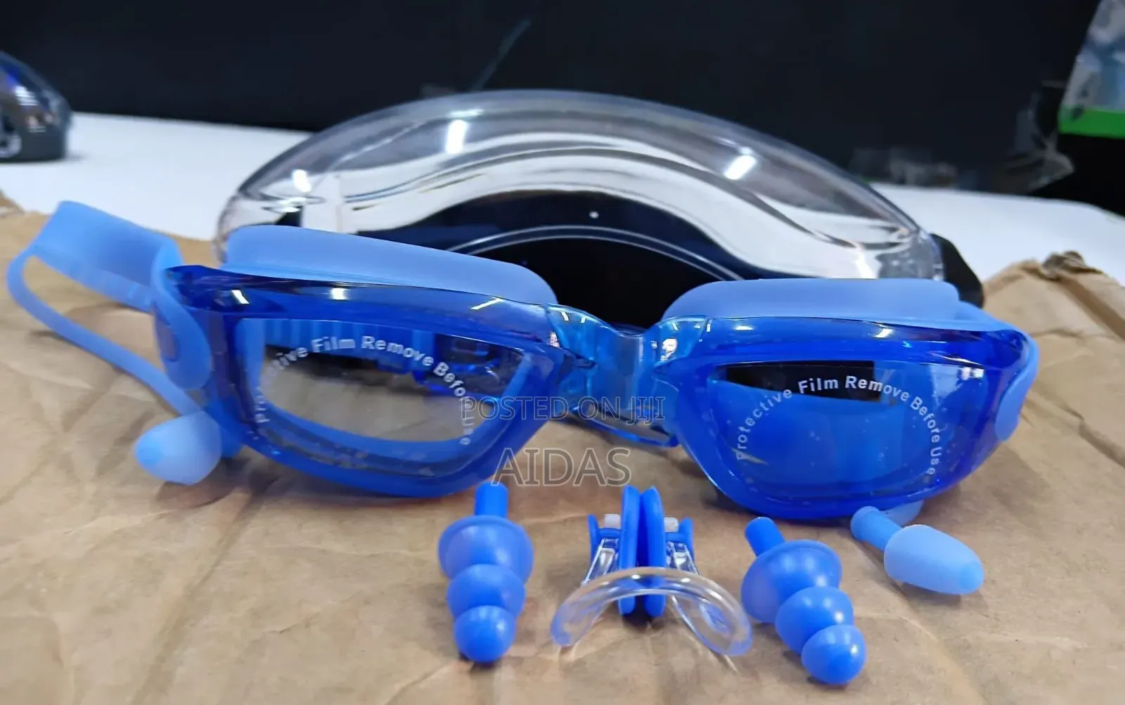 Professional Antifog Uv Protection Ear Nose Plug Swimming Goggles