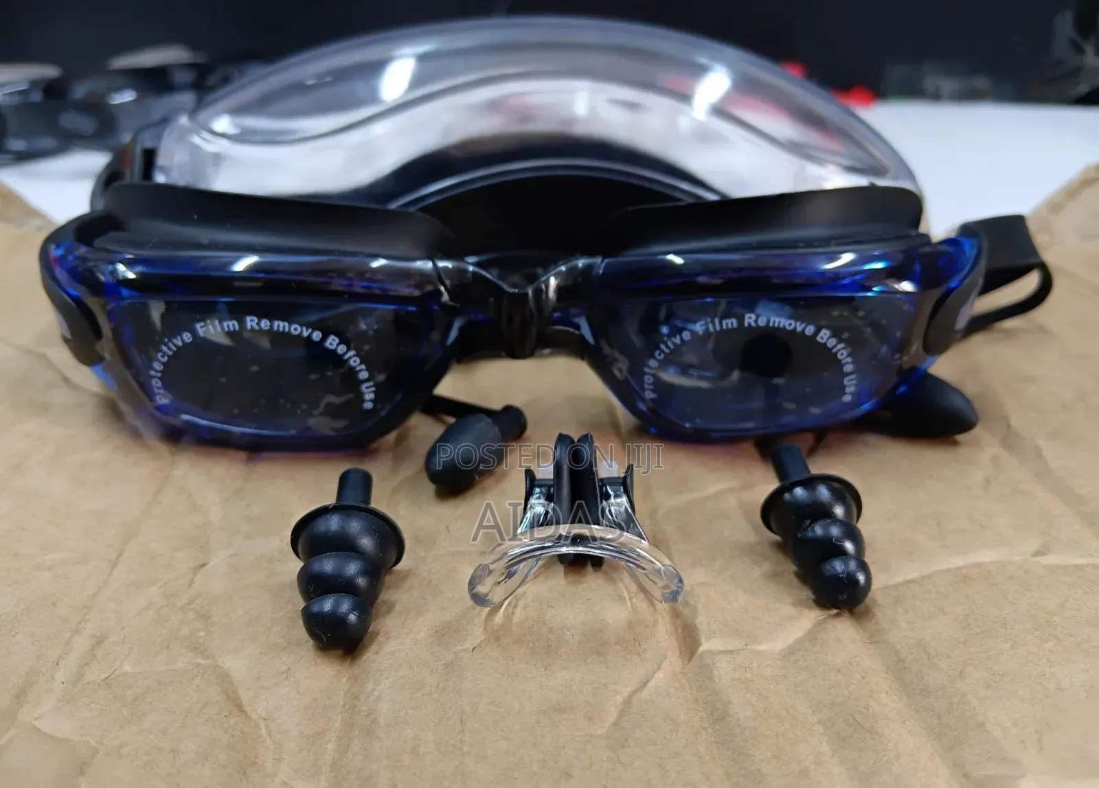 Professional Antifog Uv Protection Ear Nose Plug Swimming Goggles