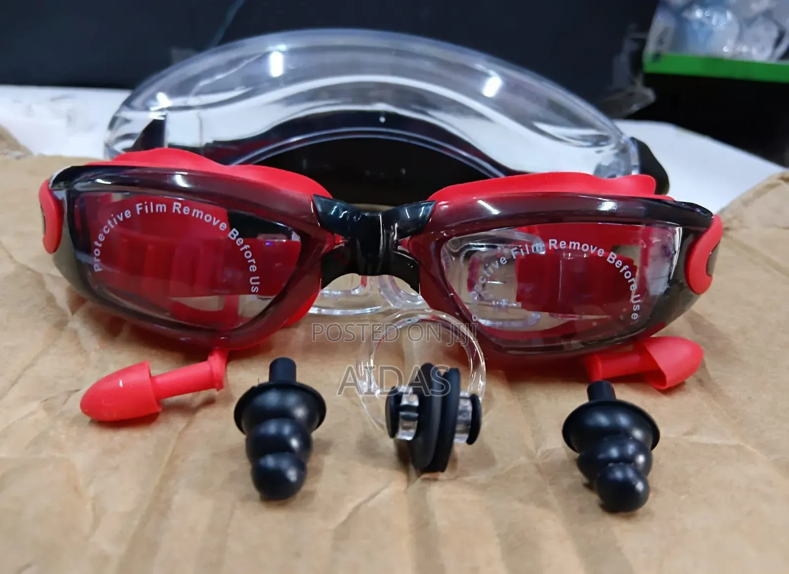 Professional Antifog Uv Protection Ear Nose Plug Swimming Goggles