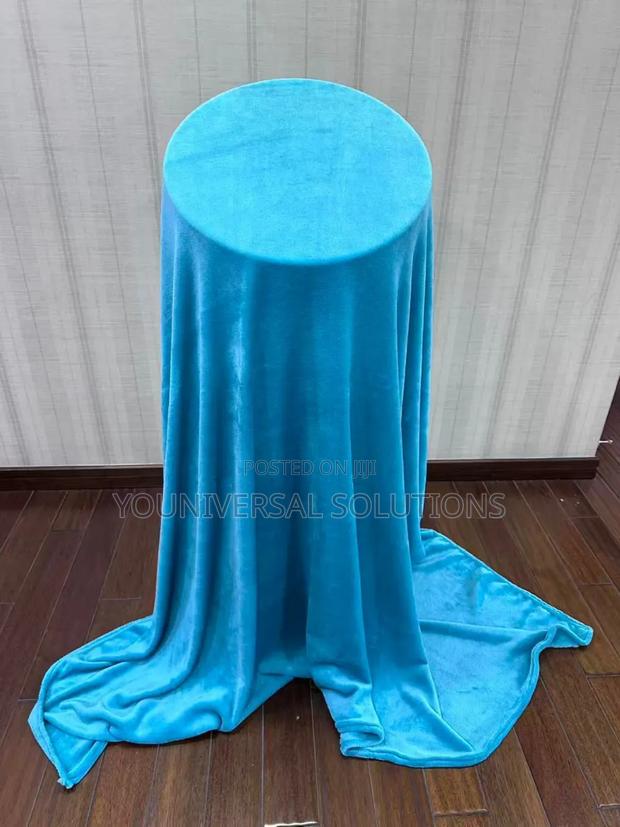 *Plain Coral Fleece Throw Blankets - thumbnail 2