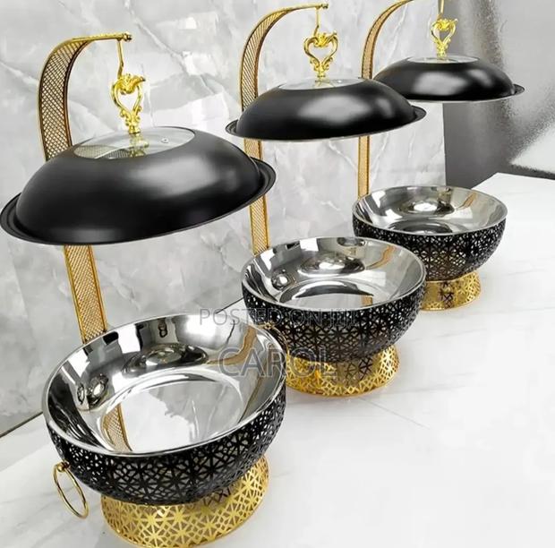 Round Chaffing Dish Hanging Buffet Food Warmer
