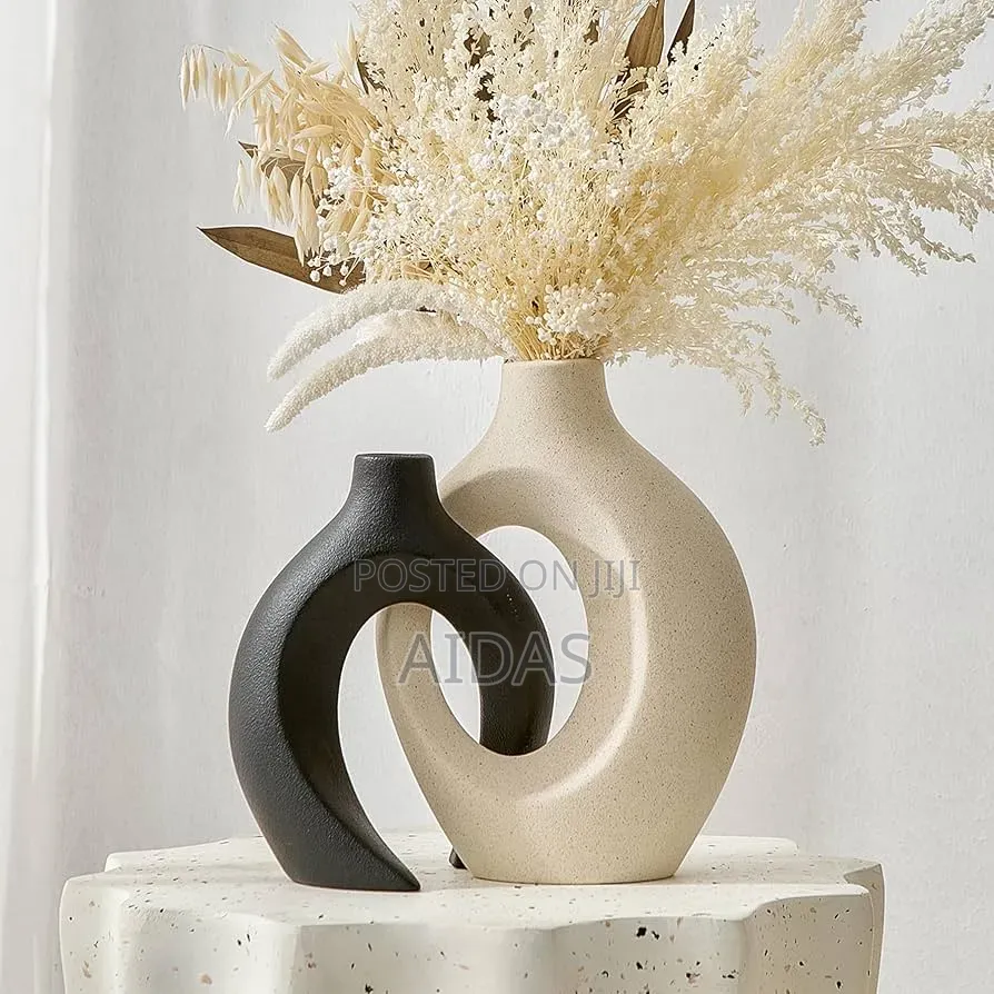 Ceramic Twin Vases (2-Piece Set) – Modern Home Décor