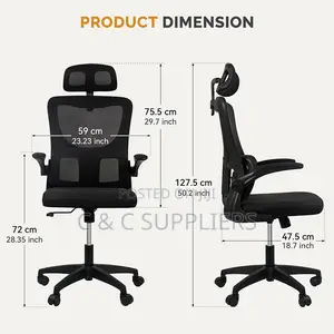 Office Seats; Ergonomic Office Chair With Flipping Arms