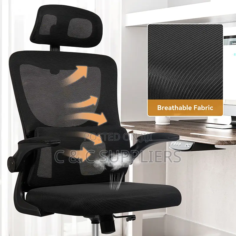 Office Seats; Ergonomic Office Chair With Flipping Arms