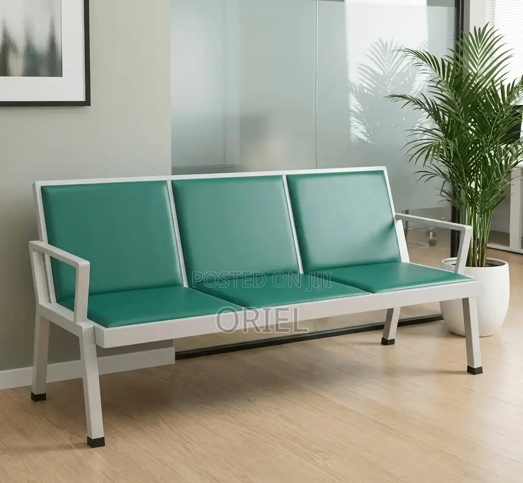 Office Bench : Waiting Area Office 3-Linked Padded Bench