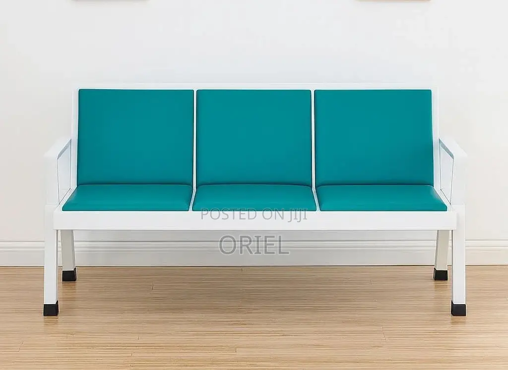 Office Bench : Waiting Area Office 3-Linked Padded Bench