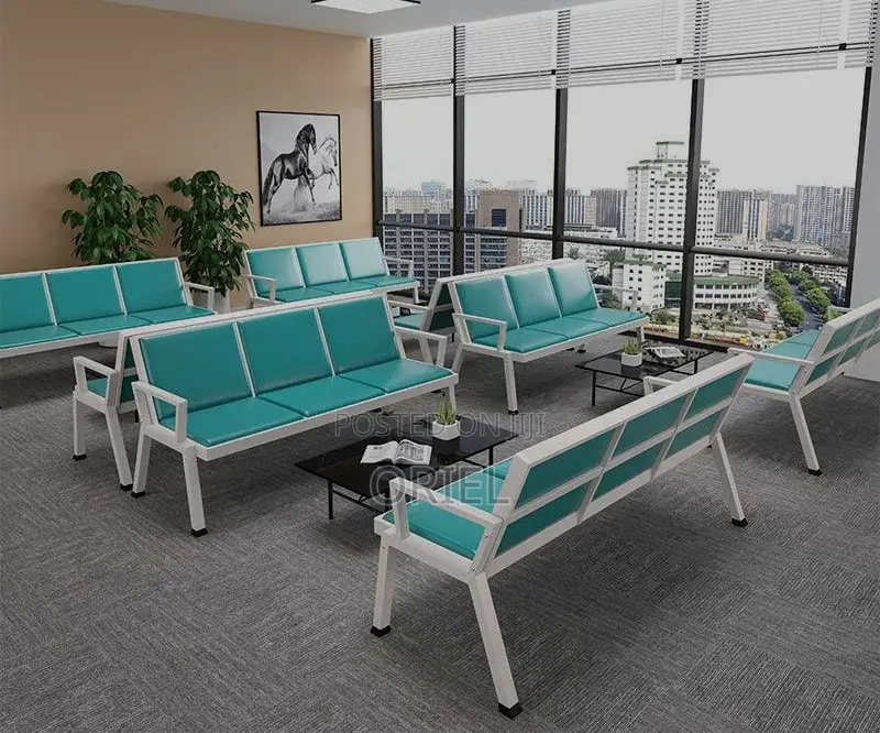 Office Bench : Waiting Area Office 3-Linked Padded Bench