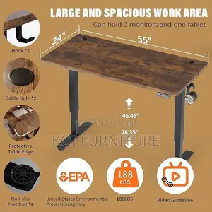 Office Desk; 1400mm Home Office Desk With Flexible Adjustbale Height