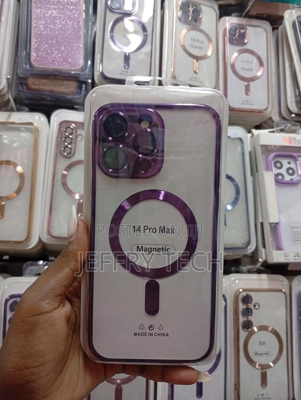 Case Designed for the iPhone 14 Pro Max Purple Electroplated Frame.