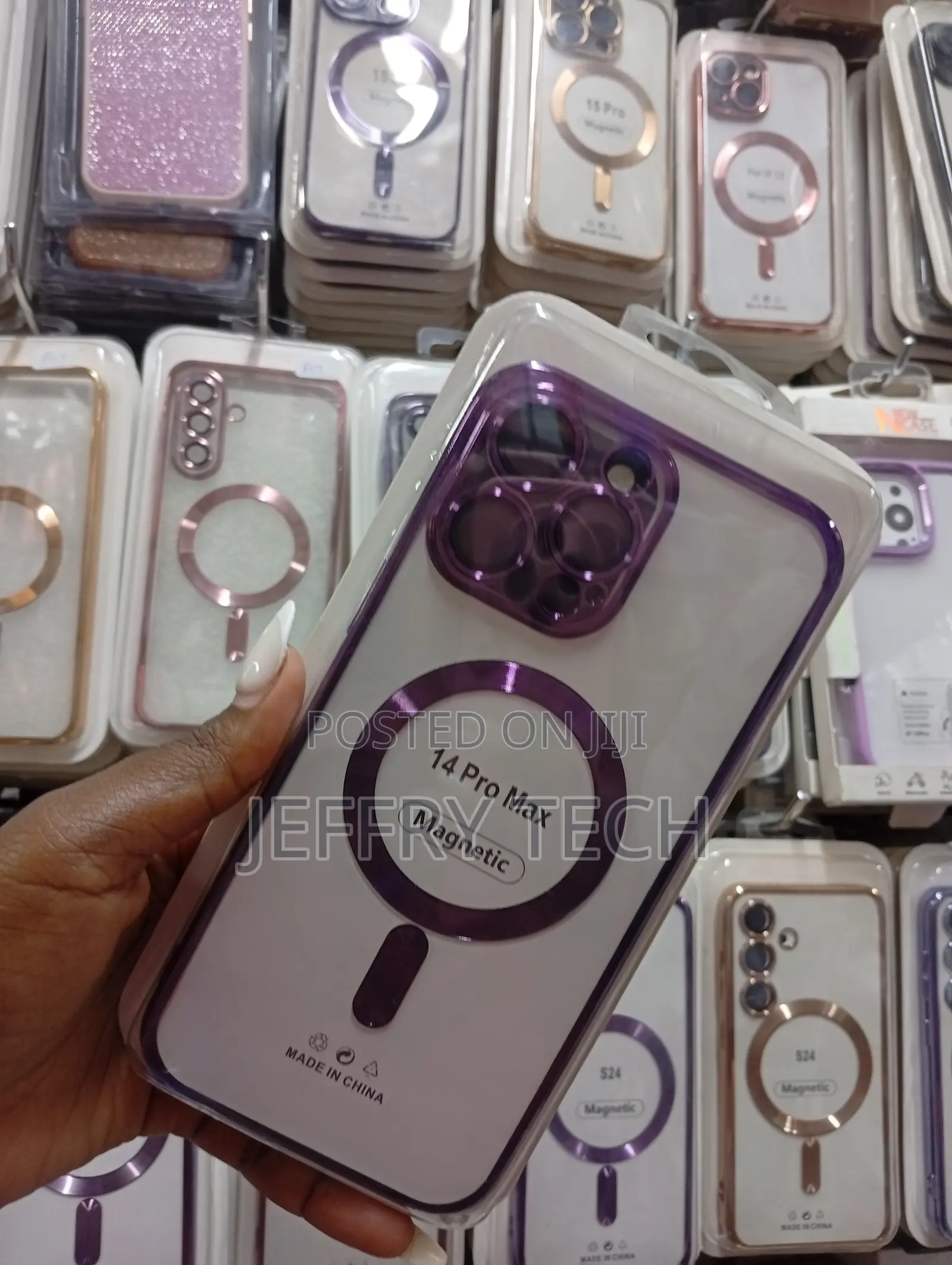 Case Designed for the iPhone 14 Pro Max Purple Electroplated Frame.