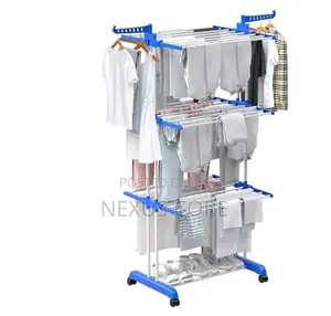 Balcony Multi 3tier Clothes Drying Rack With Shoe Rack