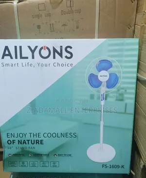 Ailyons 16 Inches Standing Fan Stable, Quiet, and Energy-Efficient