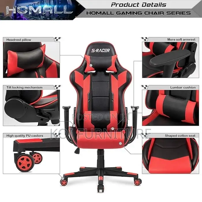 Office Chairs; Ergomomic Home Ofice Fabric Leather Gamers Chairs