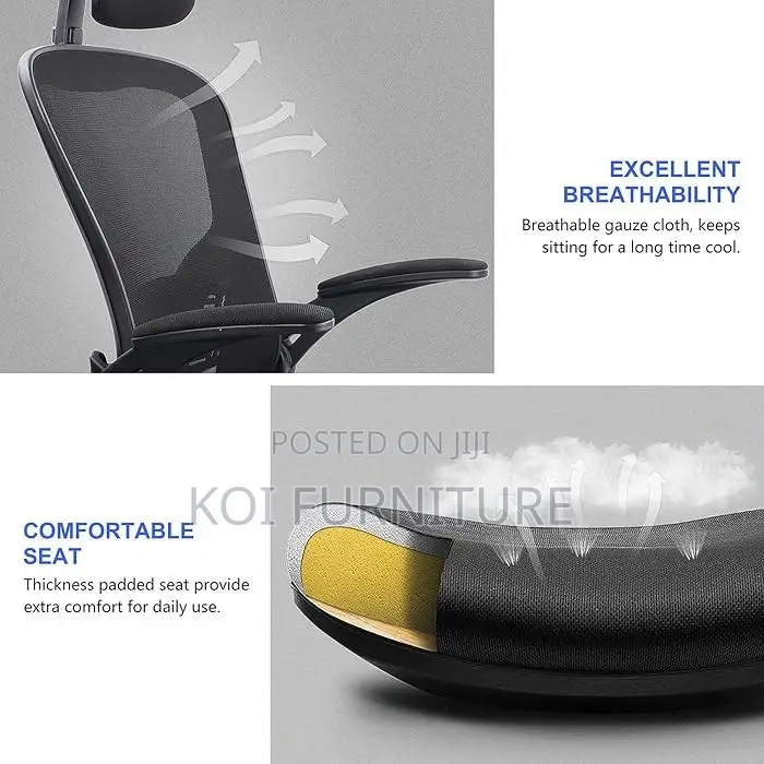 Office Chairs; High Backest Fabric Exceutive Sear With Headrest