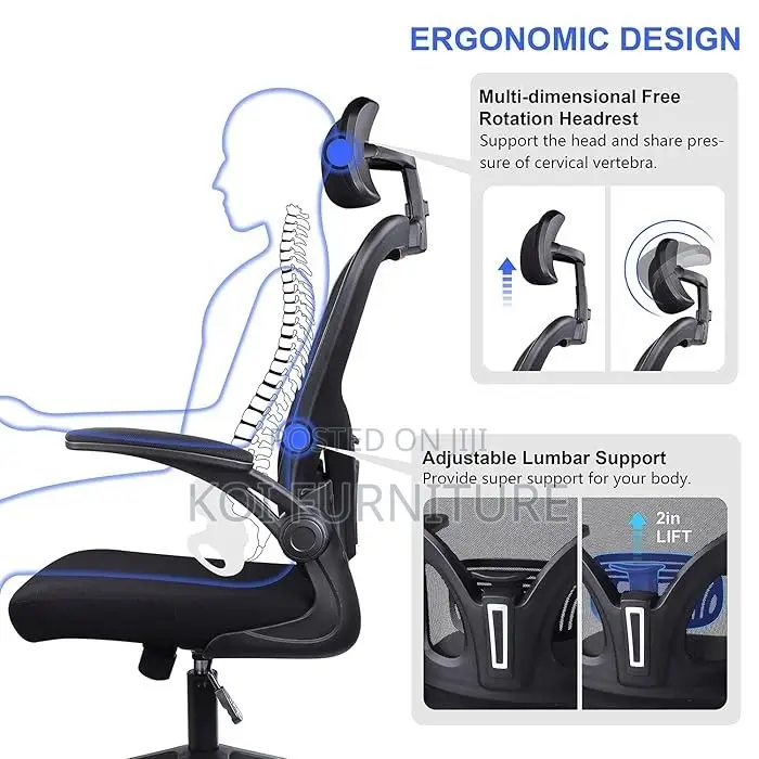 Office Chairs; High Backest Fabric Exceutive Sear With Headrest