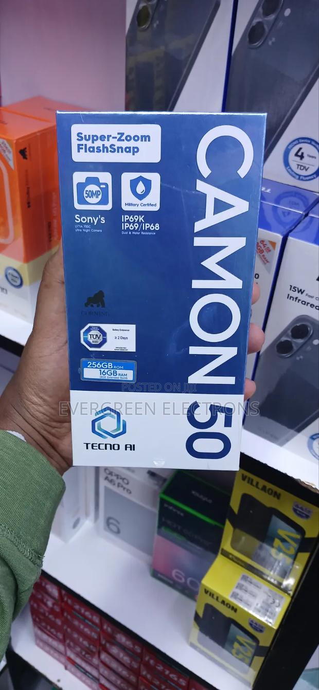 New Tecno Camon 50 256 GB Black