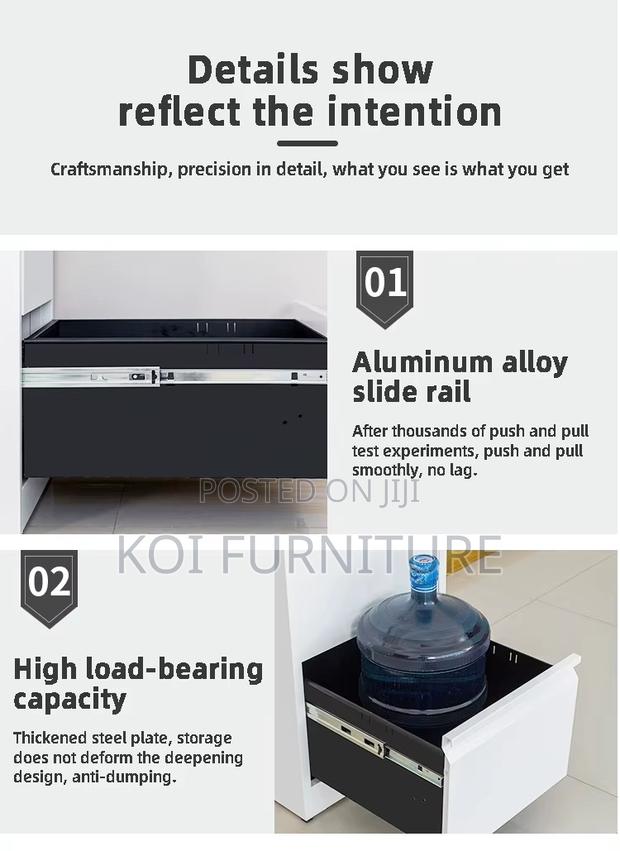 Office Cabinet; Office Executuve Cabinet With 4 Lockable Drawers - thumbnail 4
