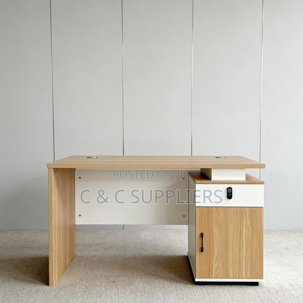 Office Tables; Modern 1.2-Meter Wooden Computer Desk - thumbnail 4