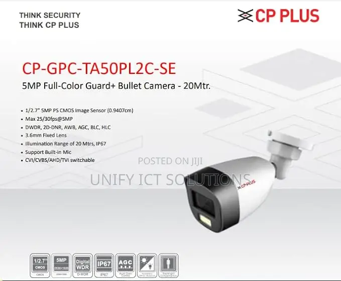 Cp Plus 5mp Full-Color Guard+ Dome Camera - 20mtr.