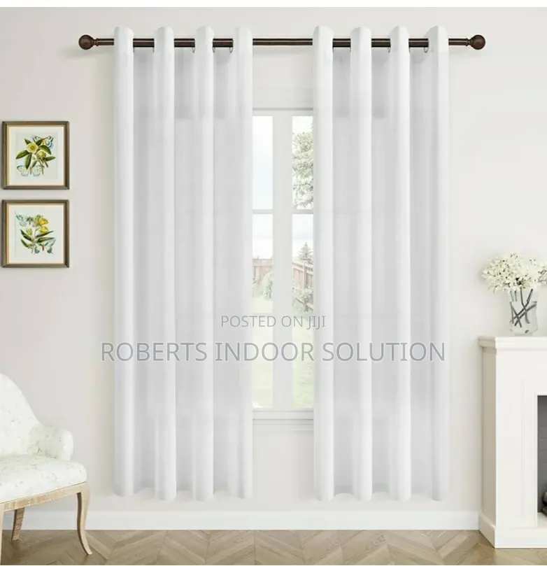 Aesthetic White Linen Curtains