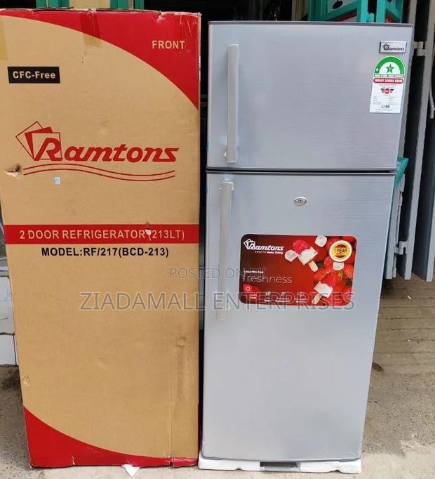 *Ramtons Fridge Double Fridge 213litres Rf217 Spacious Cooling for Mod - main view