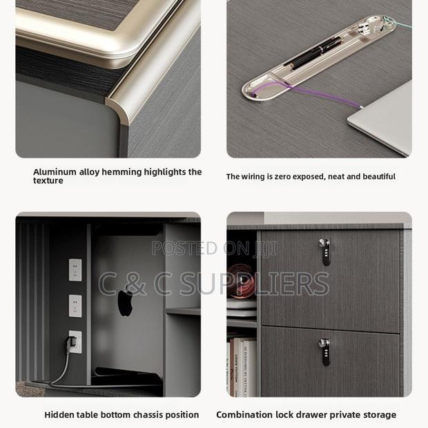 Office Desks; High-End Executive Desk - 180cm - thumbnail 5