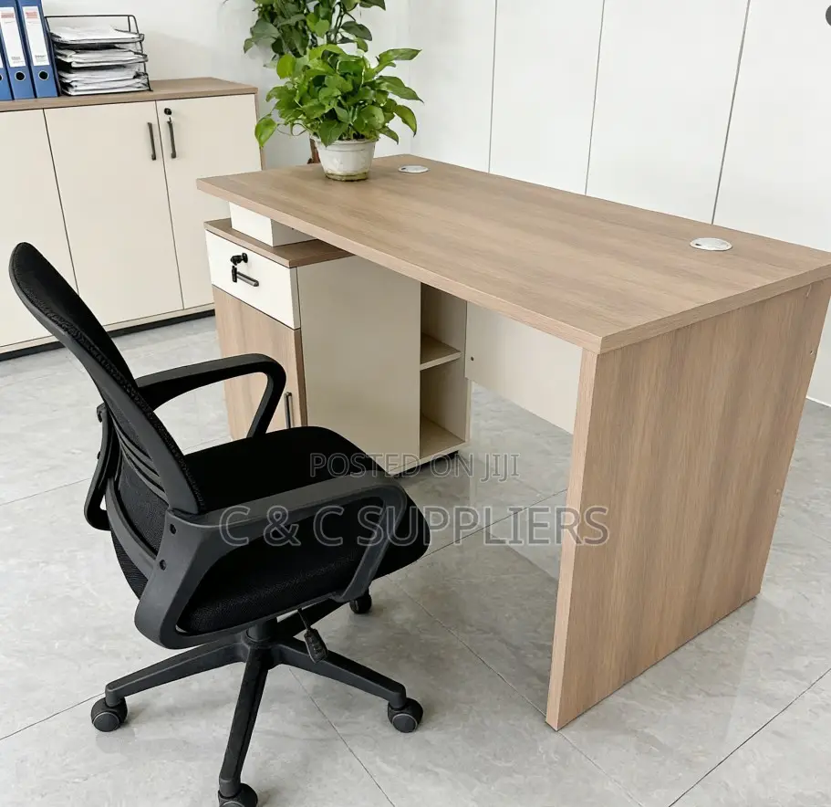 Office Tables; Executive Standing Computer Desk With Storage - 120cm