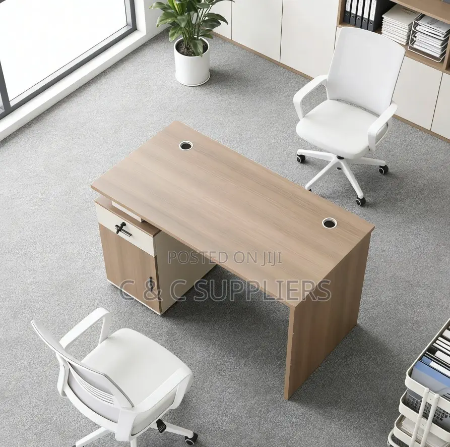 Office Tables; Executive Standing Computer Desk With Storage - 120cm