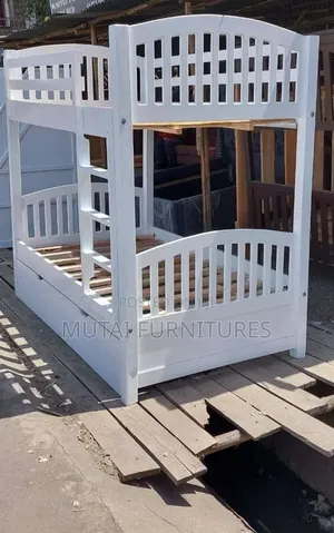 White Double Decker Bed
