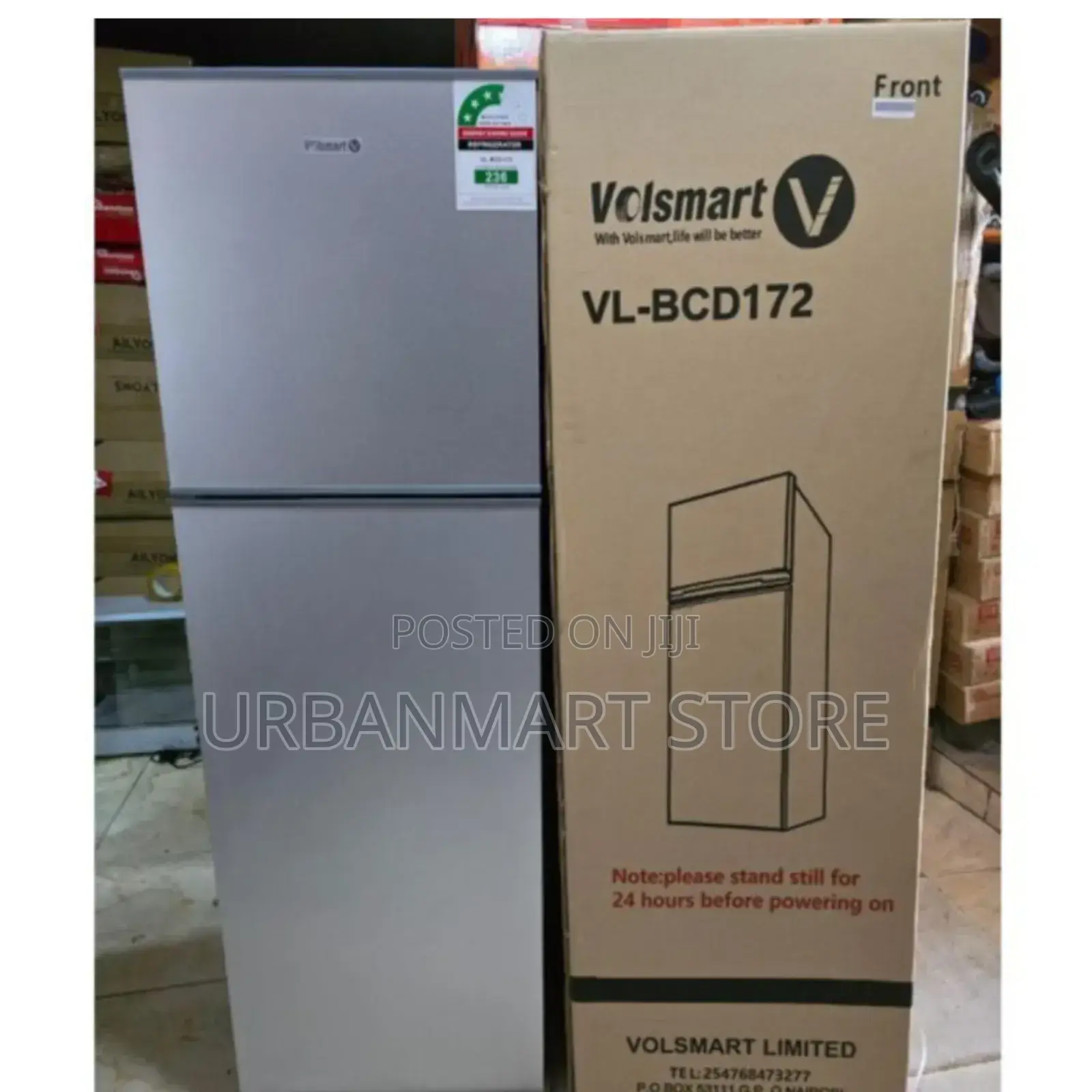 Volsmart 172l Double Door Fridge Silver Finish