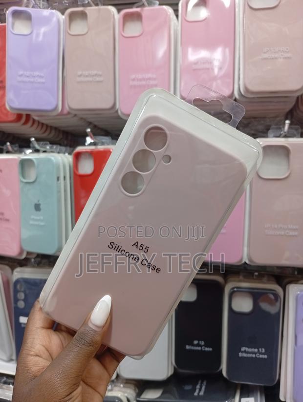 Pink Siliconecase Specifically Designed for Samsung Galaxy A55 5g. - thumbnail 2