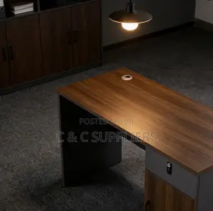 Office Desks; Executive Standing Computer Desk With Storage - 120cm